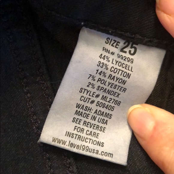 LAST CHANCE Level 99 Black Dahlia Flare Trouser Pant Jean - Picture 5 of 8